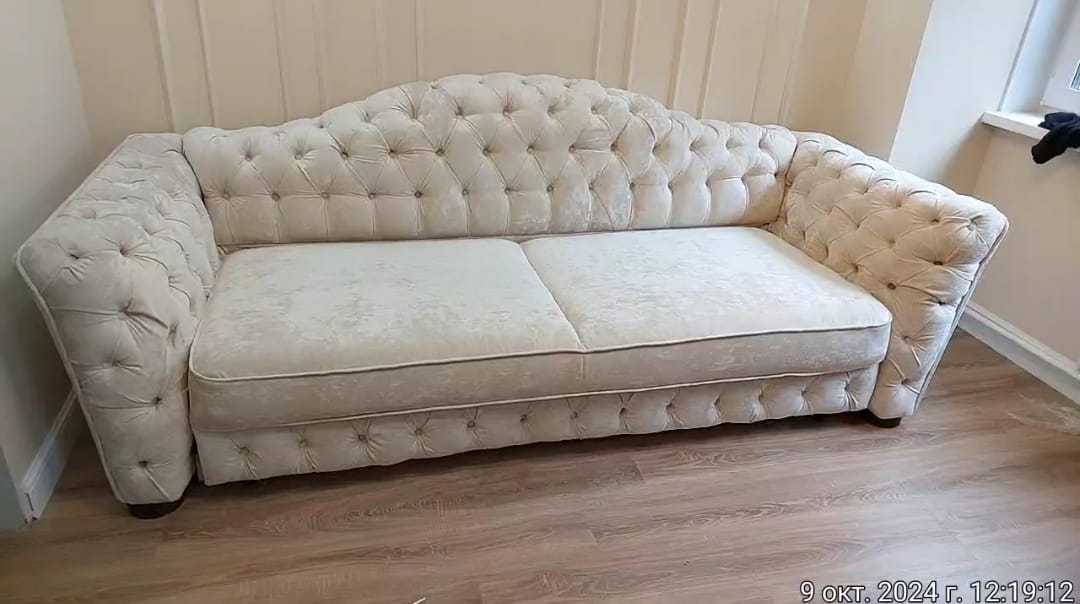 Замена обивки дивана на дому. Селигерская